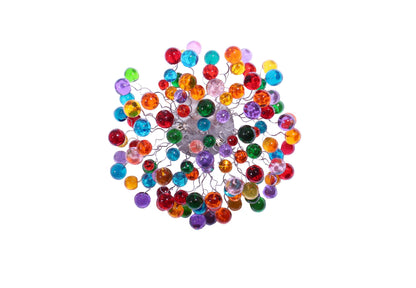 Colorful Flush Mount Ceiling Light: Metal Wire Fixture Resin Bubble Lamp