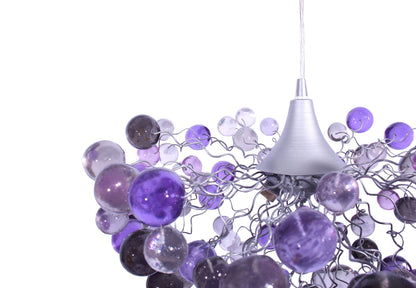 Purple bubbles chandelier, Lighting for children room or dining room.