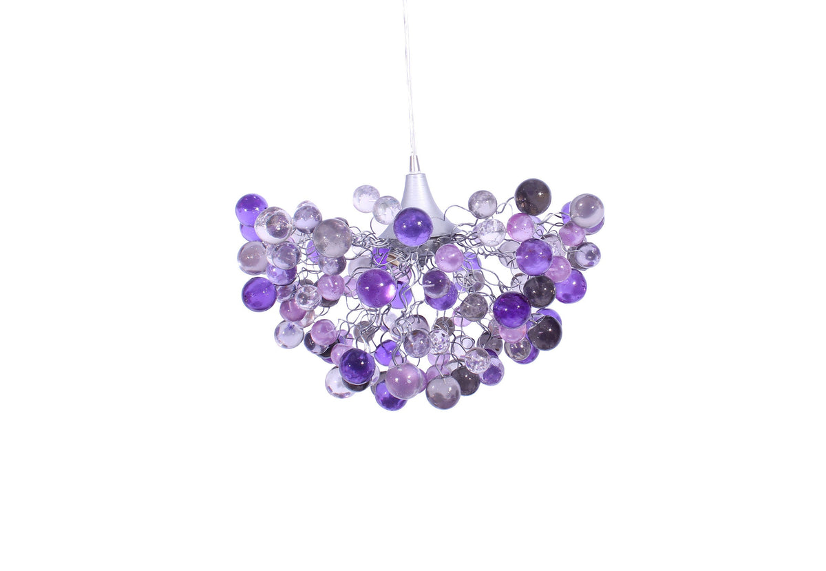 Purple bubbles chandelier, Lighting for children room or dining room.