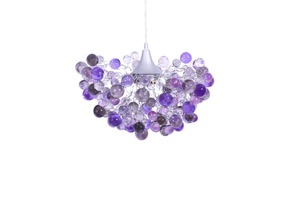 Purple bubbles chandelier, Lighting for children room or dining room.