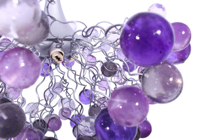 Purple bubbles chandelier, Lighting for children room or dining room.