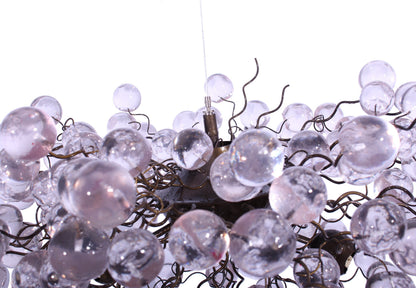 Modern Hanging lights clear bubbles light with Clear Transparent bubbles, chandelier for dining room