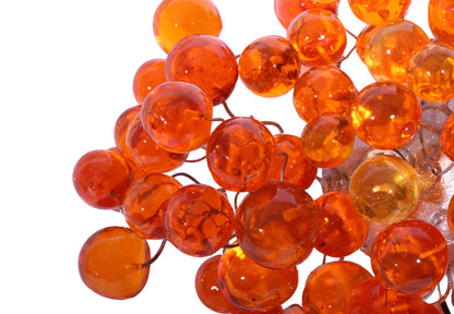 Wall sconce light with Transparent orange bubbles, up and down light for rooms, dinning room.