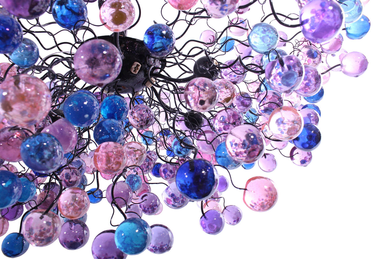 Vibrant Contemporary Bubble Hanging Lamp with 10 Bulb Sockets for Modern Spaces
