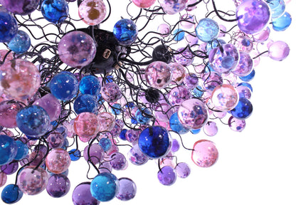 Vibrant Contemporary Bubble Hanging Lamp with 10 Bulb Sockets for Modern Spaces