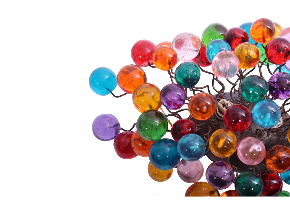 Sconce with rainbow colors bubbles for bathroom, hall entrance or room.