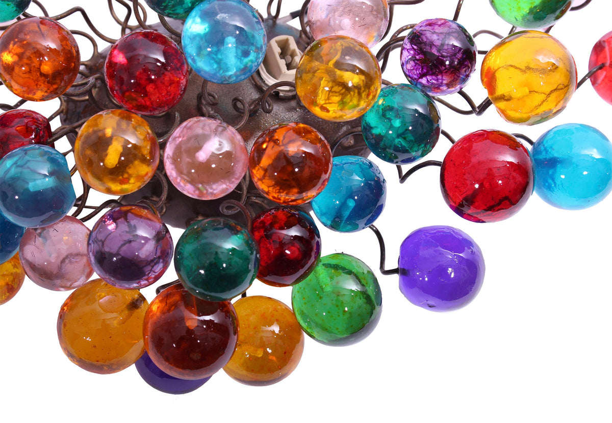 Sconce with rainbow colors bubbles for bathroom, hall entrance or room.