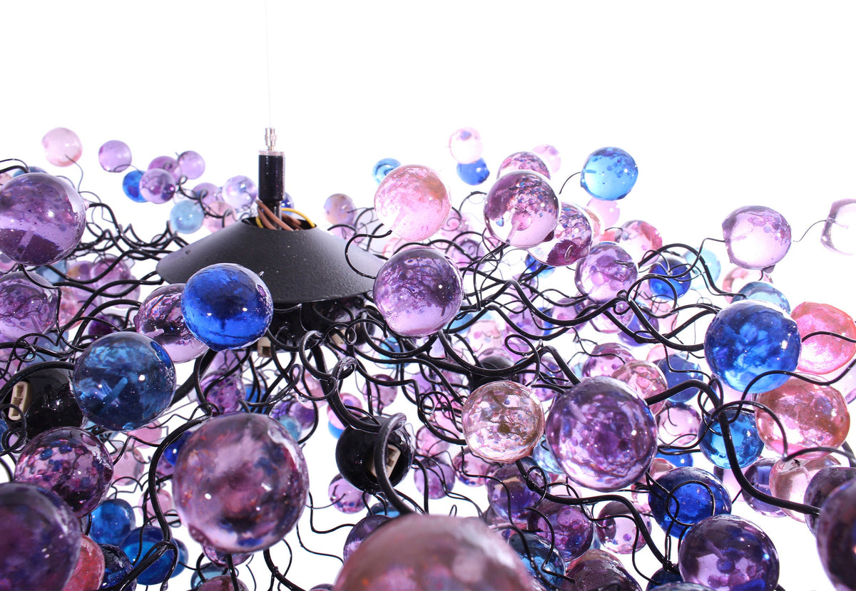 Vibrant Contemporary Bubble Hanging Lamp with 10 Bulb Sockets for Modern Spaces