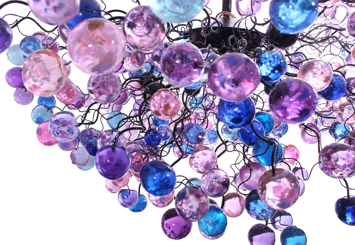 Vibrant Contemporary Bubble Hanging Lamp with 10 Bulb Sockets for Modern Spaces