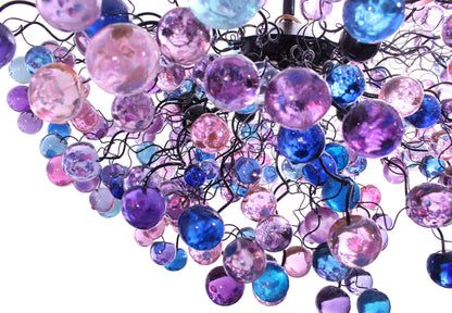 Vibrant Contemporary Bubble Hanging Lamp with 10 Bulb Sockets for Modern Spaces