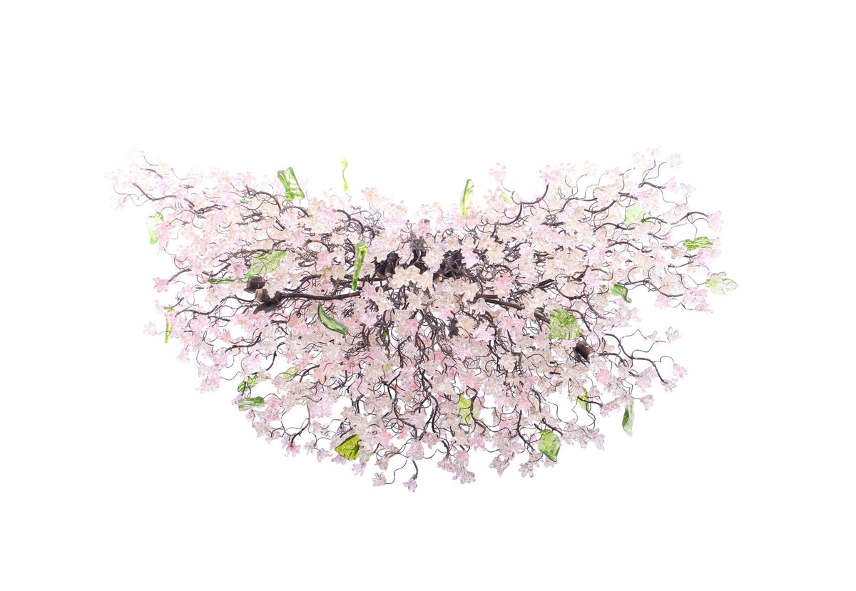 Large Dining Room chandelier, modern lighting with Pink jumping flowers, for Dining Room , living room