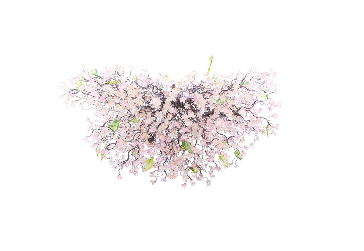 Large Dining Room chandelier, modern lighting with Pink jumping flowers, for Dining Room , living room