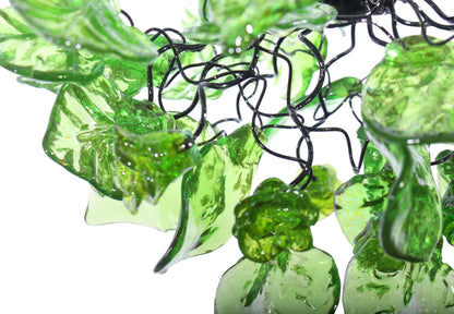 Unique Green pendant lighting, Ceiling Pendant lights with flowers and leaves.