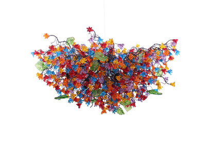 Large Dining Room chandelier, modern lighting with rainbow jumping flowers, for Dining Room, living room