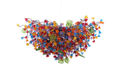 Large Dining Room chandelier, modern lighting with rainbow jumping flowers, for Dining Room, living room
