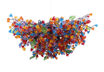 Large Dining Room chandelier, modern lighting with rainbow jumping flowers, for Dining Room, living room