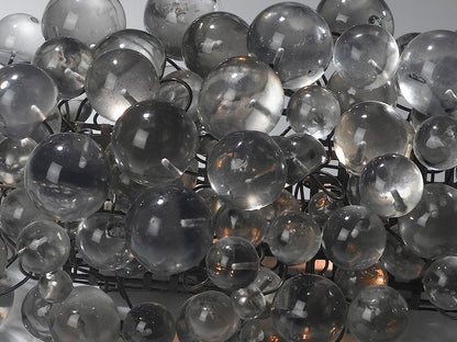 Wall sconce light with Transparent gray bubbles, up and down light for rooms, dinning room.