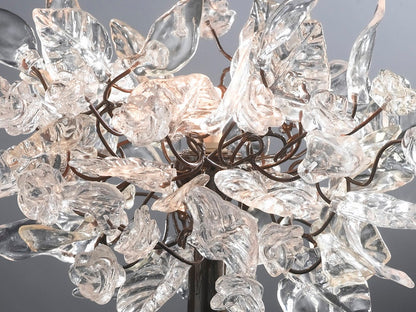 Modern table lamp, decorative table lamp with Clear flowers and leaves, bedside lamp , lighter for desk or bedside table.