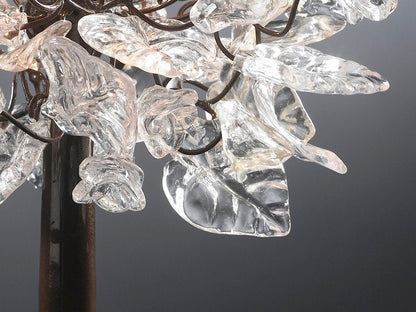 Modern table lamp, decorative table lamp with Clear flowers and leaves, bedside lamp , lighter for desk or bedside table.