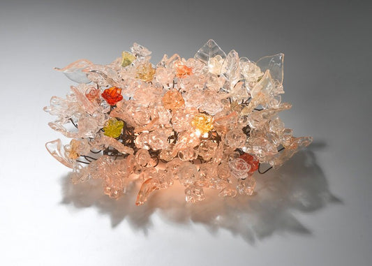 Wall sconce lighting with Natural colors of flowers and leaves - decorative wall sconces light.