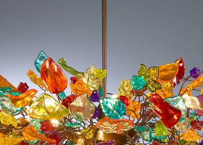 Lighting Colorful flowers and leaves Hanging Chandeliers for Dining Room