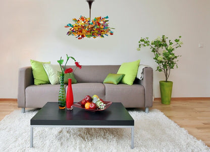 Lighting Colorful flowers and leaves Hanging Chandeliers for Dining Room