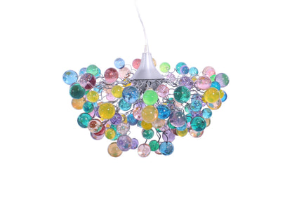 Pastel Bubble Chandelier: Handmade Resin Hanging Light