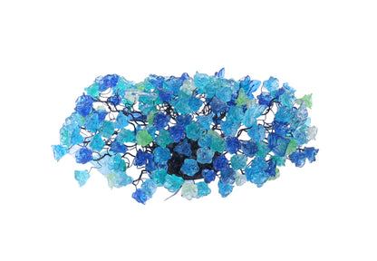 Wall light fixture up and down sconce lighting with blue sea color flowers and leaves
