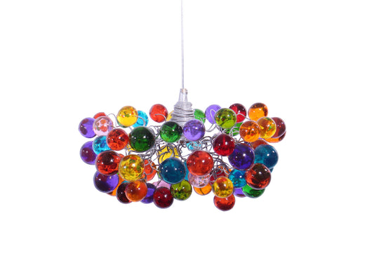 Bubbles Lighting, תאורת תליון תקרה עם בועות צבעוניות לאי למטבח, מנורת לילה - תאורה מודרנית