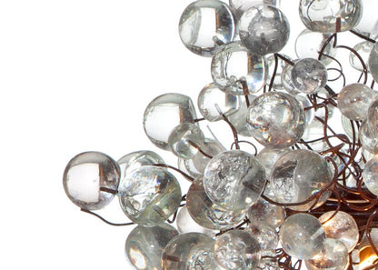 Large Chandelier for Dining Room, with Transparent clear bubbles