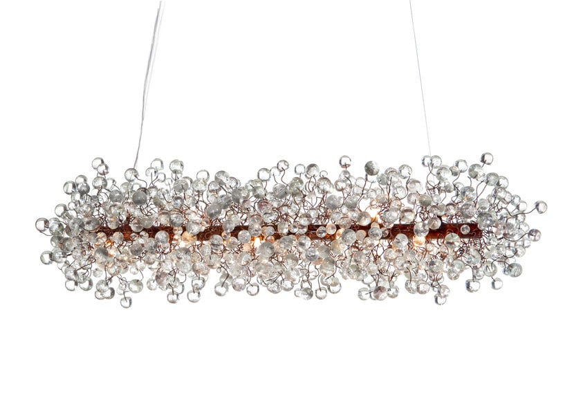 Large Chandelier for Dining Room, with Transparent clear bubbles
