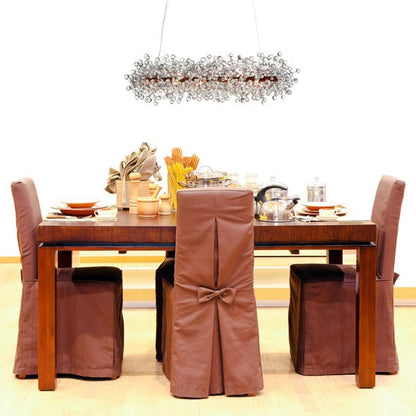 Large Chandelier for Dining Room, with Transparent clear bubbles