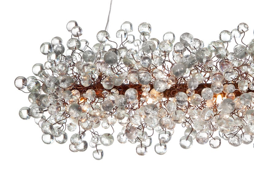 Elegant Bubble Chandelier: Cloudy Resin Ball Ceiling Light