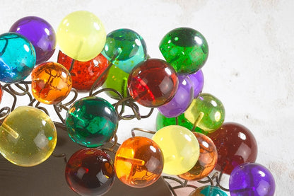 Multicolored Resin Bubble Wall Sconce: Whimsical Up Light