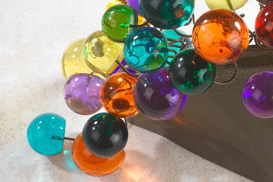Multicolored Resin Bubble Wall Sconce: Whimsical Up Light