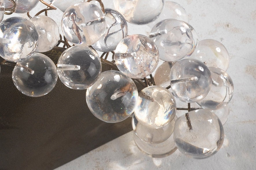 Handmade Resin Bubble Wall Sconce - Bronze Metal Base