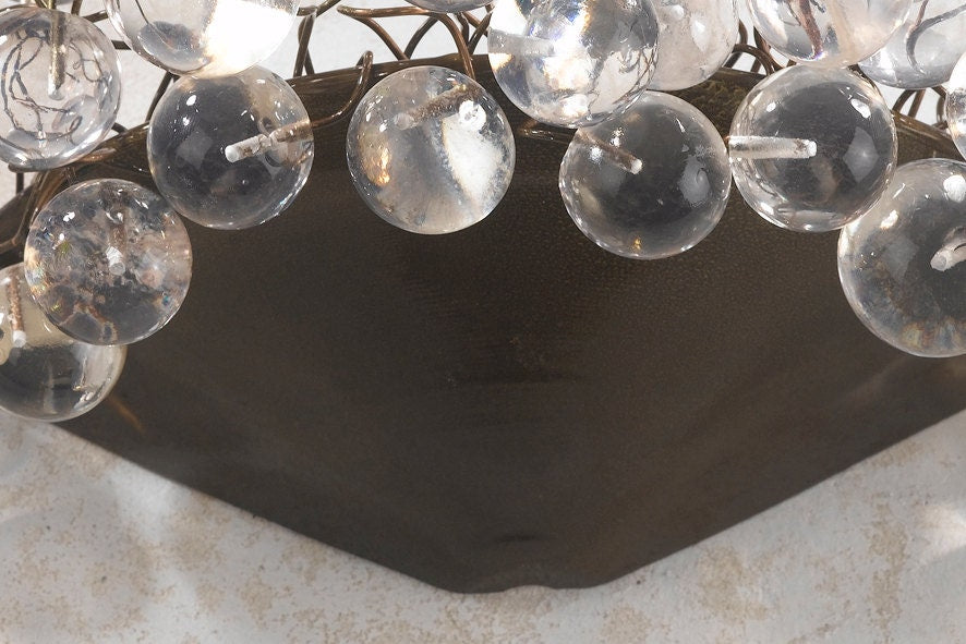 Handmade Resin Bubble Wall Sconce - Bronze Metal Base