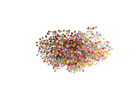 Flush mount ceiling light, elegant ceiling mount light with multicolored flowers for kitchen, living room or Dining Room.