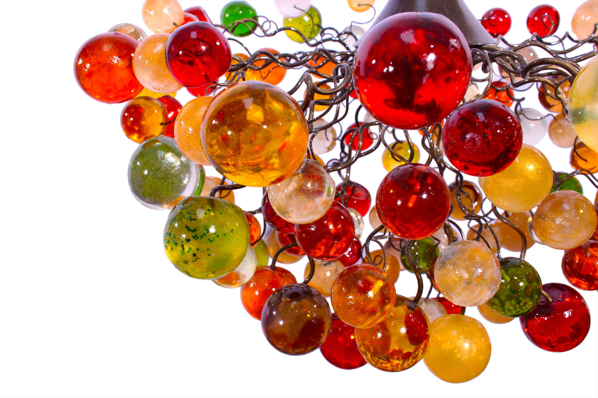 Unique Bubbles Chandelier Lamp with Warm Colors for Bedroom or Living Room