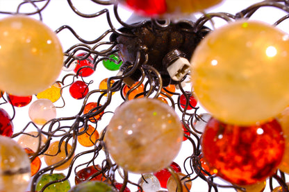 Unique Bubbles Chandelier Lamp with Warm Colors for Bedroom or Living Room
