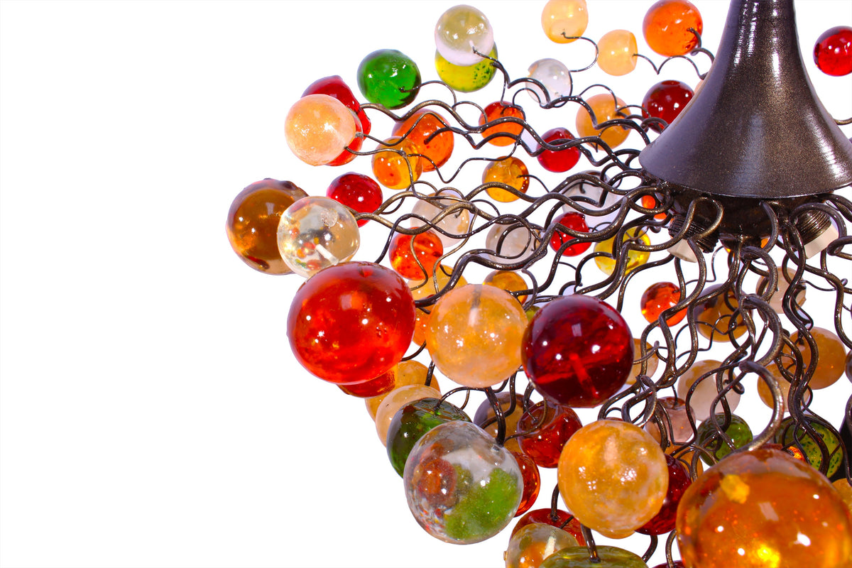 Unique Bubbles Chandelier Lamp with Warm Colors for Bedroom or Living Room