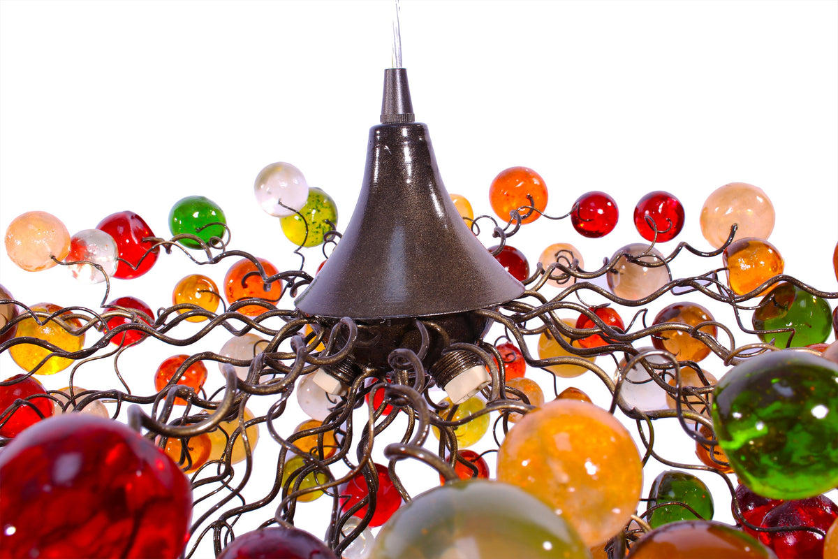 Unique Bubbles Chandelier Lamp with Warm Colors for Bedroom or Living Room
