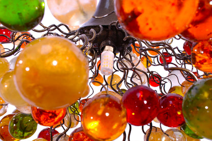 Unique Bubbles Chandelier Lamp with Warm Colors for Bedroom or Living Room