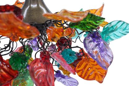 Handmade Colorful Resin Flower Chandelier: Unique Lighting