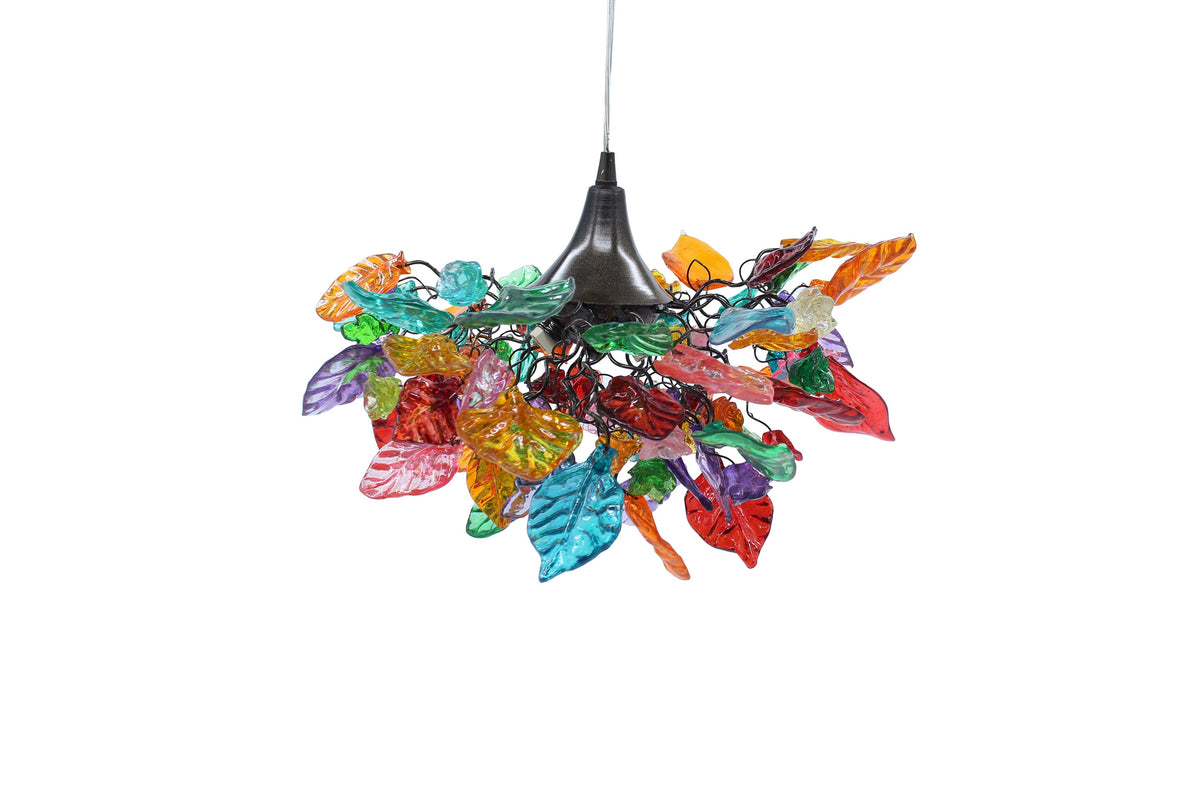 Handmade Colorful Resin Flower Chandelier: Unique Lighting