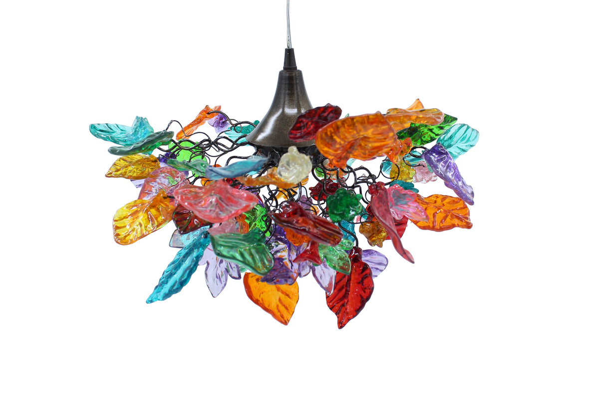 Handmade Colorful Resin Flower Chandelier: Unique Lighting
