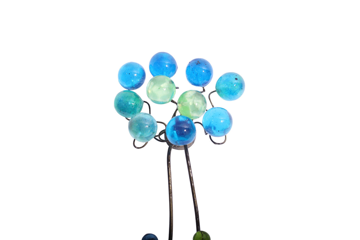 Wall Hook with sea colors resin bubbles, decorative wall hanger.