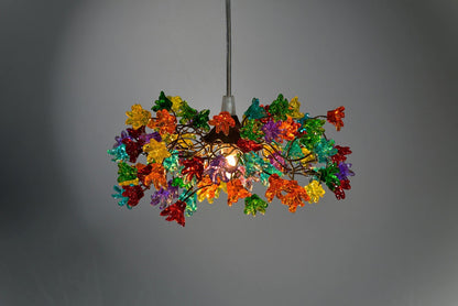 Multicolored Jumping Resin Flower Pendant Light: Kitchen Island Hallway Bathroom