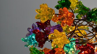 Multicolored Jumping Resin Flower Pendant Light: Kitchen Island Hallway Bathroom
