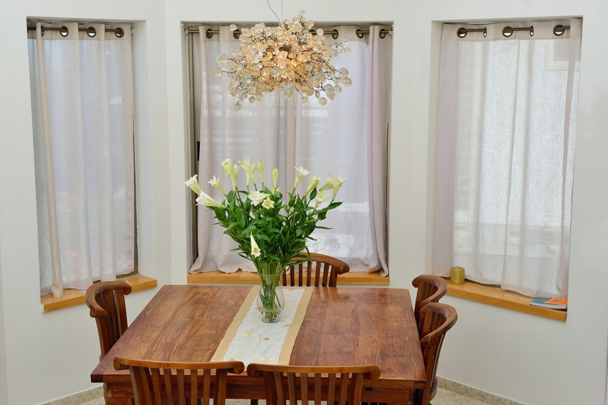 Clear Bubble Chandelier: Handmade Polyester Resin Ceiling Light